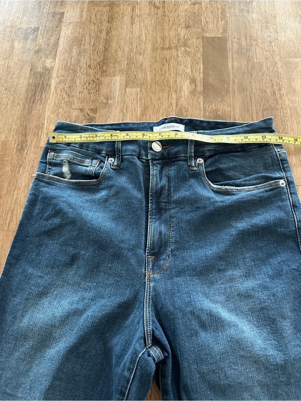 Good American Good Waist Women's Distressed High Rise Skinny Jeans - Picture 7 of 8